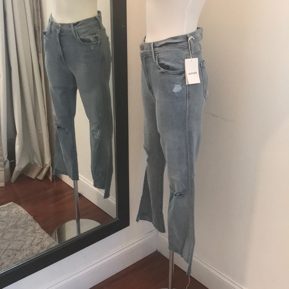 Mother- Inside Crop Step Fray in Chatterbox. - Picture 2 of 6